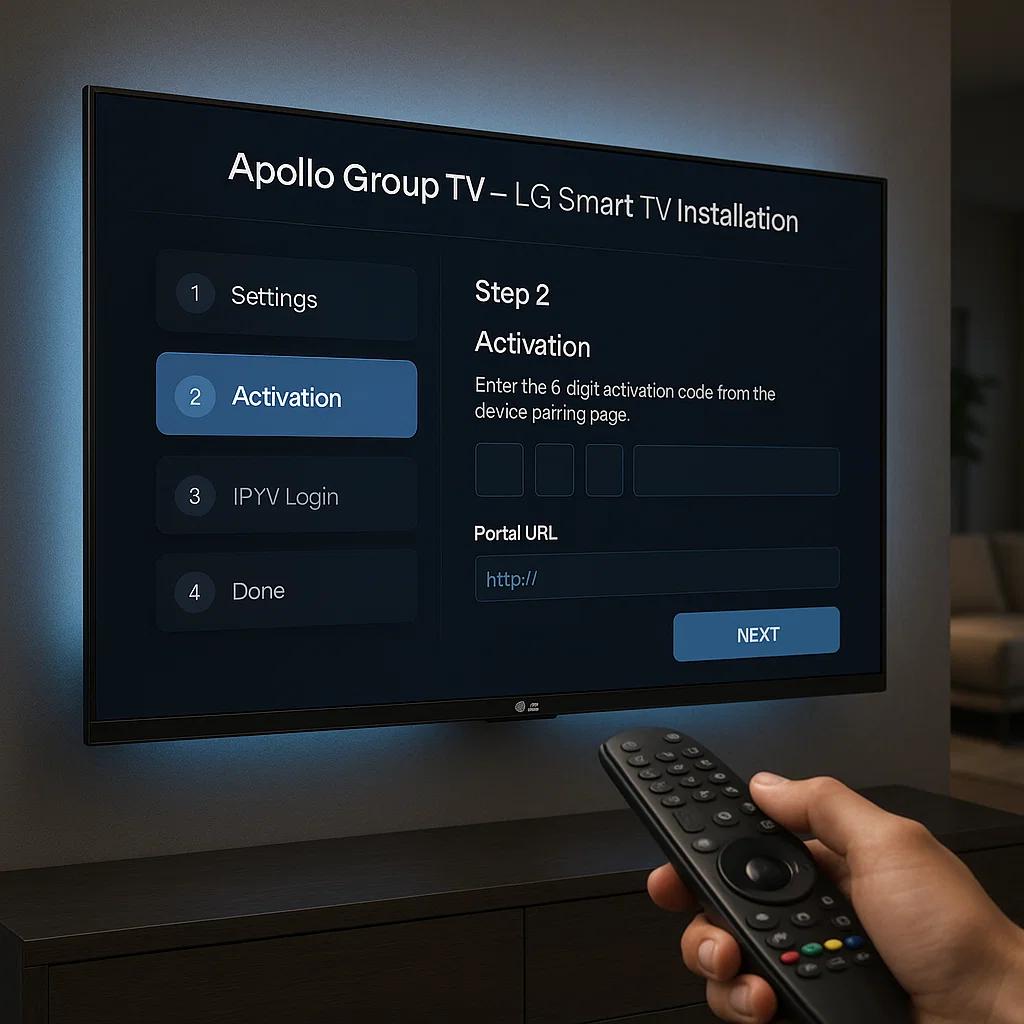 Apollo Group TV LG Smart TV Installation Guide
